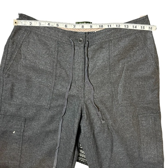 Eddie Bauer Womens Grey Cargo Wool Blend Pants with Drawstring Size 12 - Picture 6 of 10